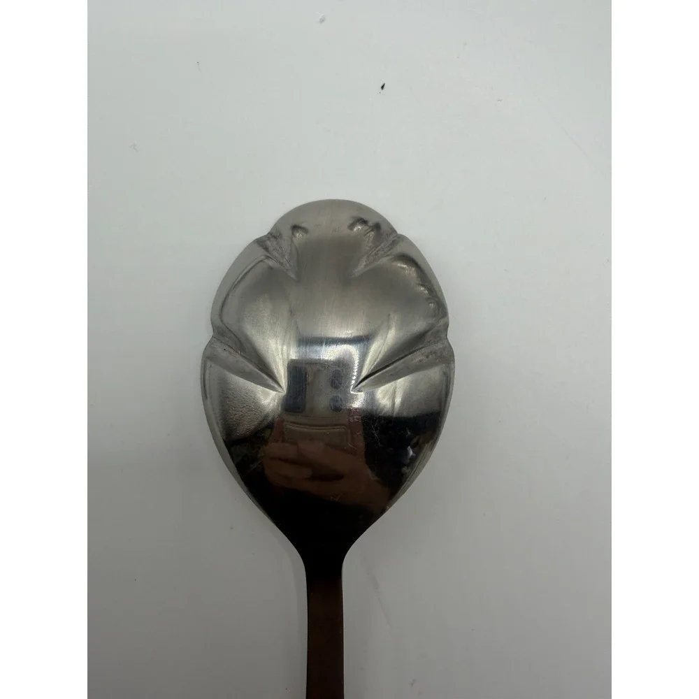 Lot of 10 Stainless Steel Scalloped Shell Sugar Spoons Event Flatware